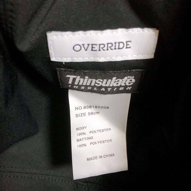 override(オーバーライド)のサウナハット　OVERRIDE オーバーライド　BLACK メンズの帽子(ハット)の商品写真