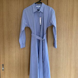 ユニクロ(UNIQLO)のシャツワンピース(ひざ丈ワンピース)