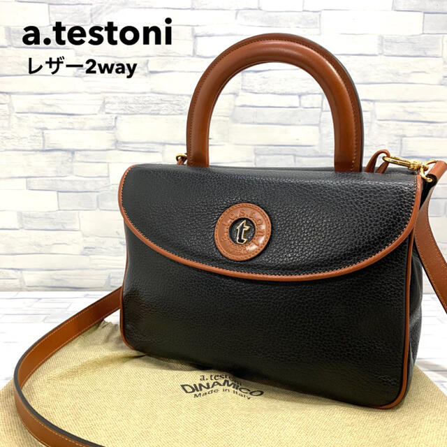 a.testoni - 美品 アテストーニ レザー 2wayバッグショルダーバッグ