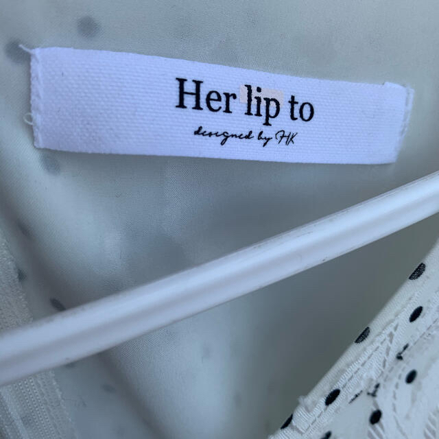 SNIDEL(スナイデル)のHer lip to  Lace-trimmed Pin Dot Dress レディースのワンピース(ロングワンピース/マキシワンピース)の商品写真