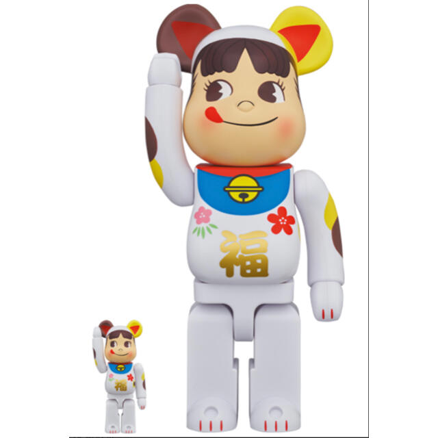 BE@RBRICK 招き猫 ペコちゃん 招き猫 100%&400