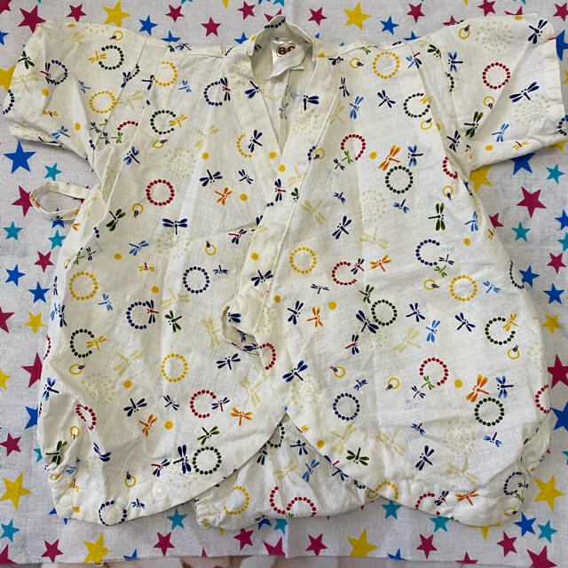 ベビー浴衣(甚平)  80cm  トンボ柄   キッズ/ベビー/マタニティのベビー服(~85cm)(甚平/浴衣)の商品写真