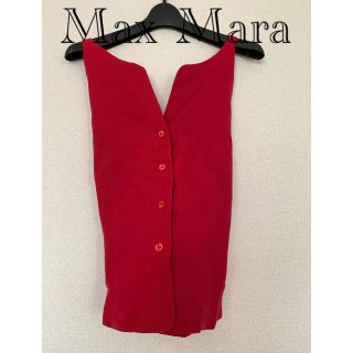 マックスマーラ(Max Mara)の美品 MaxMara ノースリーブブラウス(シャツ/ブラウス(半袖/袖なし))