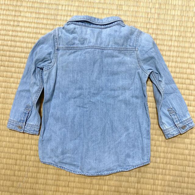 H&M(エイチアンドエム)のH&M デニムシャツ  キッズ/ベビー/マタニティのベビー服(~85cm)(シャツ/カットソー)の商品写真