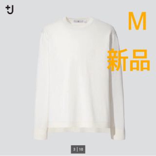 ジルサンダー(Jil Sander)の＋J ユニクロ シルクコットン クルーネック セーター （長袖）ジルサンダー M(ニット/セーター)