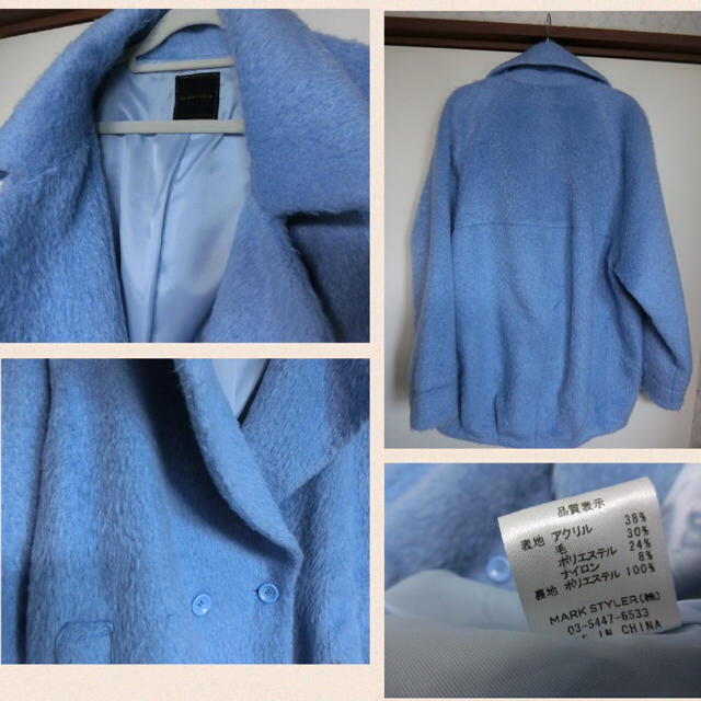 MERCURYDUO(マーキュリーデュオ)のMERCURYDUO✳︎オーバーサイズウールショートコート レディースのジャケット/アウター(ピーコート)の商品写真