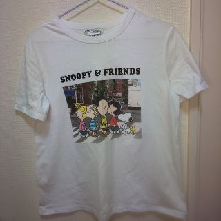 ザラ(ZARA)の新品★ZARA★peanutsプリントTシャツM(Tシャツ(半袖/袖なし))