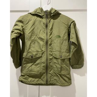 ザノースフェイス(THE NORTH FACE)のノースフェイス  カーキ　ナイロンパーカー  120(ジャケット/上着)