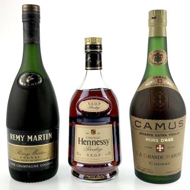 酒3本 REMY MARTIN CAMUS Hennessy コニャック