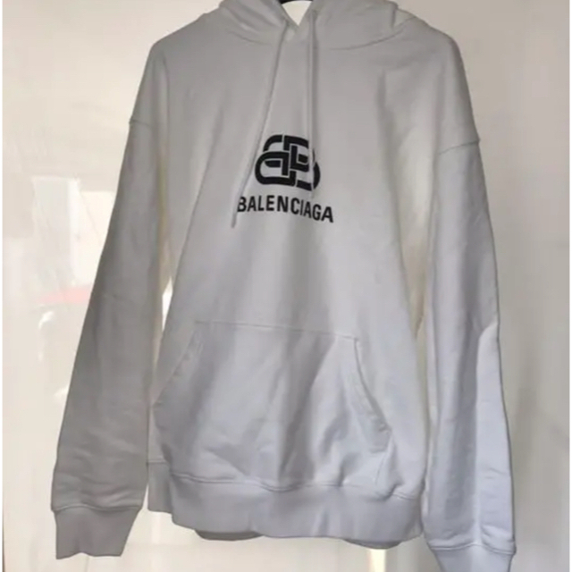 BALENCIAGA ニューBB ロゴプリント プルオーバー パーカー