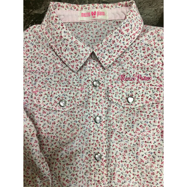 メゾピアノ　花柄シャツ　☆  2枚セット キッズ/ベビー/マタニティのキッズ服女の子用(90cm~)(その他)の商品写真