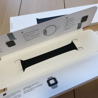 アップルウォッチ(Apple Watch)のApple Watch用　純正ソロループ黒　44ミリ　サイズ6(ラバーベルト)