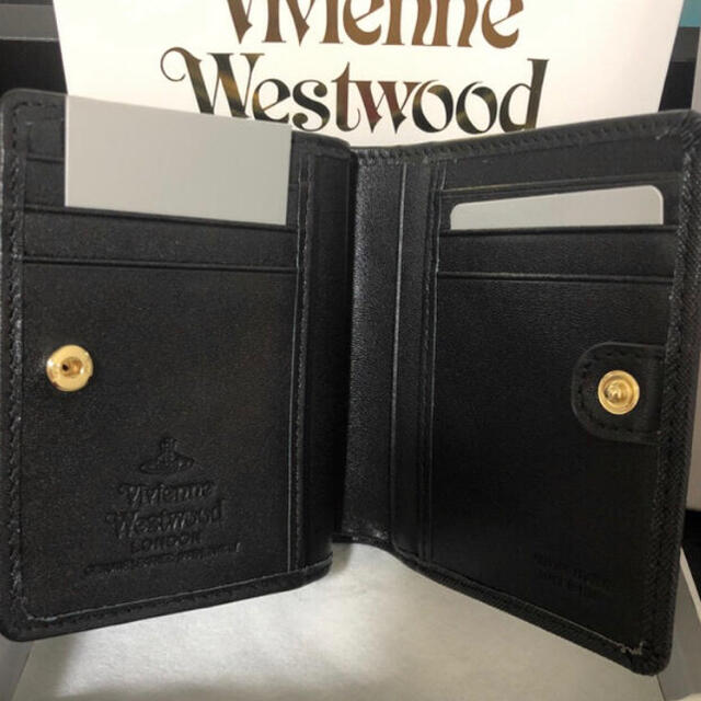 Vivienne Westwood(ヴィヴィアンウエストウッド)のヴィヴィアン 財布　二つ折り財布 vivienne westwood がま口　黒 メンズのファッション小物(折り財布)の商品写真