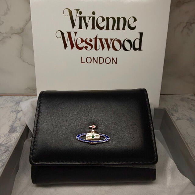 Vivienne Westwood ヴィヴィアン 折り財布 ブルー エンボス