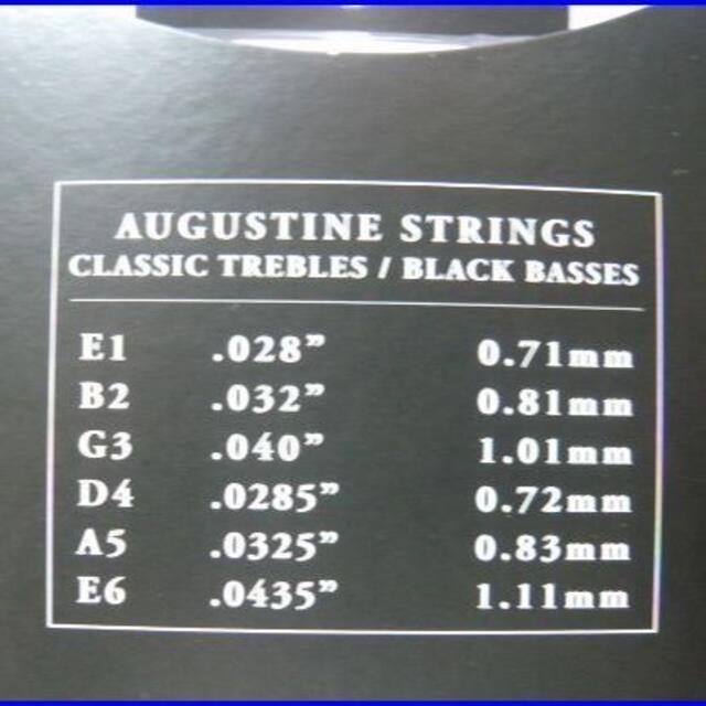 オーガスチン クラシックギター弦 黒ラベル２セットAUGUSTINE 楽器のギター(クラシックギター)の商品写真