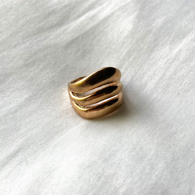 flower(フラワー)の୨୧ Vintage rétro Gold Unique Ring レディースのアクセサリー(リング(指輪))の商品写真