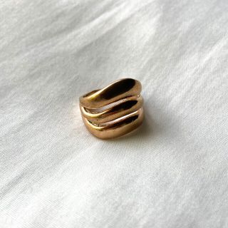 フラワー(flower)の୨୧ Vintage rétro Gold Unique Ring(リング(指輪))