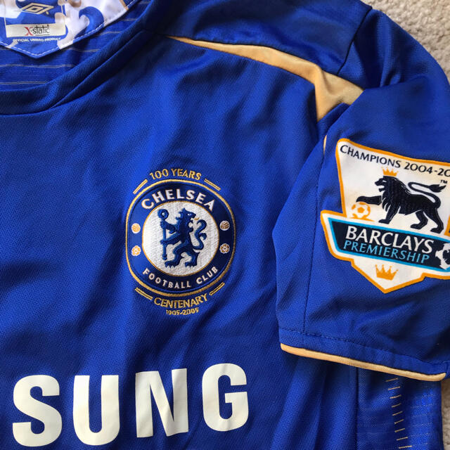 chelsea(チェルシー)の【レア】チェルシー100周年記念ユニフォームLサイズ スポーツ/アウトドアのサッカー/フットサル(ウェア)の商品写真