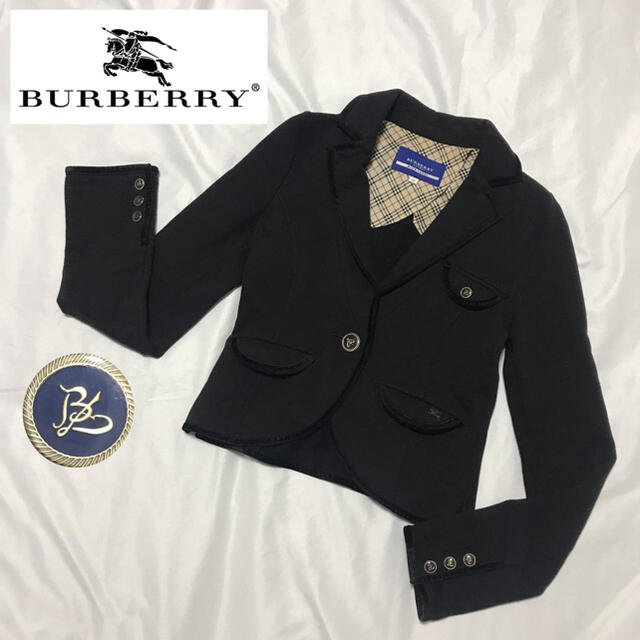 BURBERRY BLUE LABEL(バーバリーブルーレーベル)のBURBERRY テーラードジャケット ノバチェック 38 三陽商会 薄手 レディースのジャケット/アウター(テーラードジャケット)の商品写真