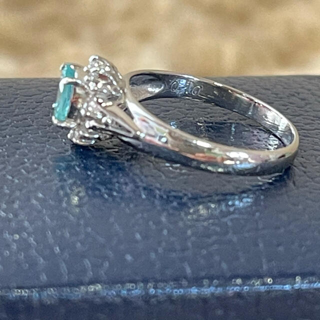 綺麗❤️ Pt900 アパタイト　ダイヤモンド　リング レディースのアクセサリー(リング(指輪))の商品写真