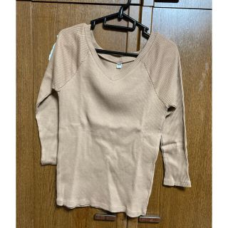 ユニクロ(UNIQLO)の【UNIQLO】リブバレエネックT(7分袖)Lサイズ(Tシャツ(長袖/七分))