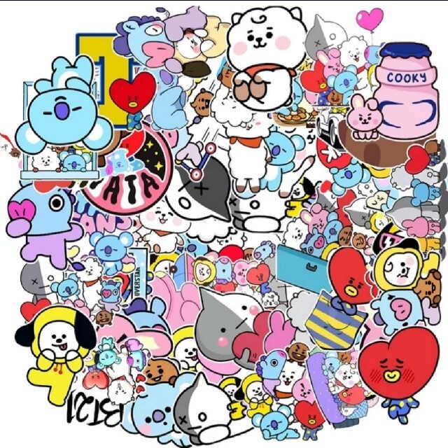 防弾少年団 Bts Bt21 Btsステッカー No 2の通販 By まきば S Shop ボウダンショウネンダンならラクマ