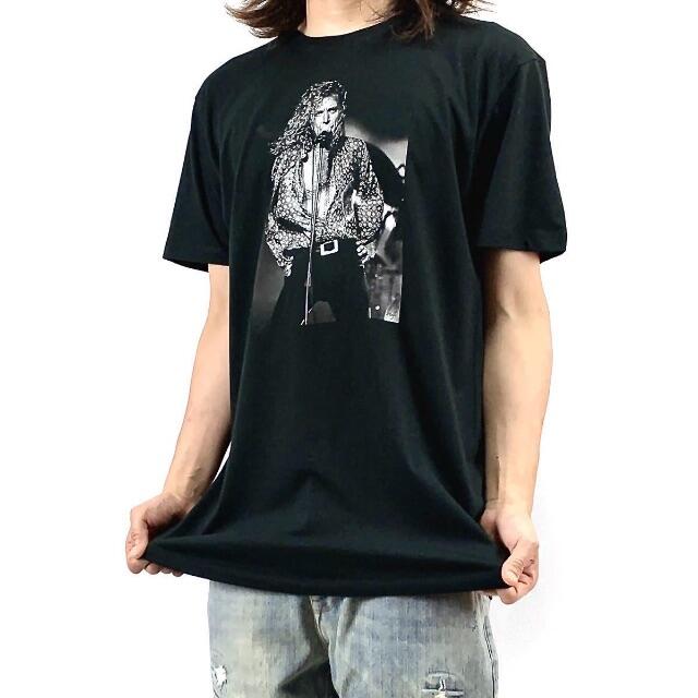 【ロックファン必見】新品 レッドツェッペリン ロバートプラント 黒 Tシャツ メンズのトップス(Tシャツ/カットソー(半袖/袖なし))の商品写真