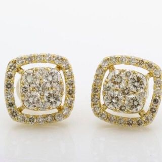 ★極美品★ダイヤモンドピアス K18YG D1.2ct（D0.6ct×2）(ピアス)