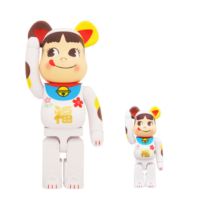 BE@RBRICK 招き猫 ペコちゃん 福 金メッキ 100% & 400% - その他