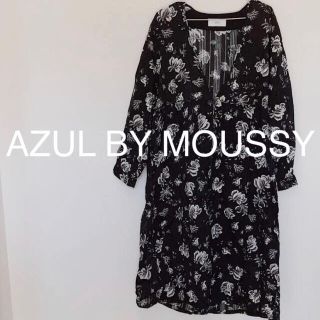 アズールバイマウジー(AZUL by moussy)のAZUL BY MOUSSY ロング　カーディガン　ガウン(カーディガン)