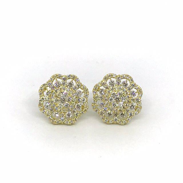 ★新品・未使用品★ダイヤモンドピアス イエローゴールド K18 D1.00ct レディースのアクセサリー(ピアス)の商品写真