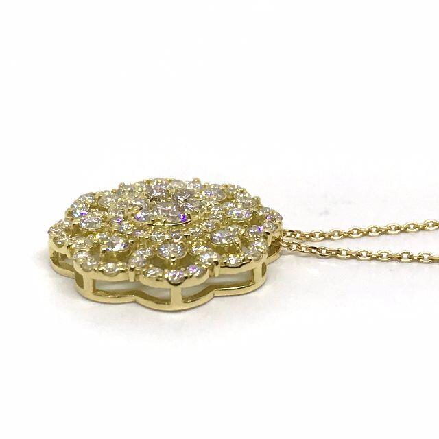 ★新品・未使用品★ダイヤモンドデザインネックレス　K18 D1.0ct 鑑別書 レディースのアクセサリー(ネックレス)の商品写真