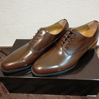 ユキトリイインターナショナル(YUKI TORII INTERNATIONAL)の【新品】YUKI TORII 紳士本皮靴　日本製　24.5cm  茶色(ドレス/ビジネス)
