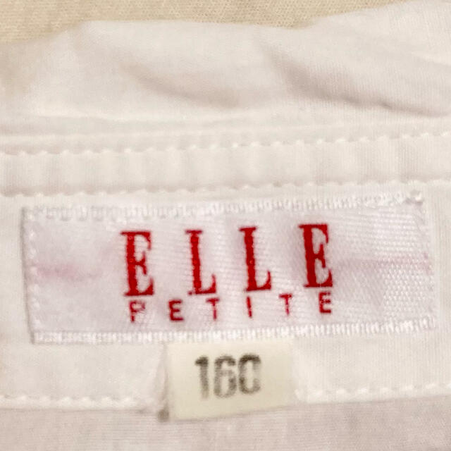 ELLE(エル)の白のレース付きシャツ　160cm キッズ/ベビー/マタニティのキッズ服女の子用(90cm~)(ブラウス)の商品写真