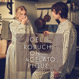 ジェラートピケ(gelato pique)のJoel Robuchon & gelato pique ストライプガーゼドレス(ルームウェア)