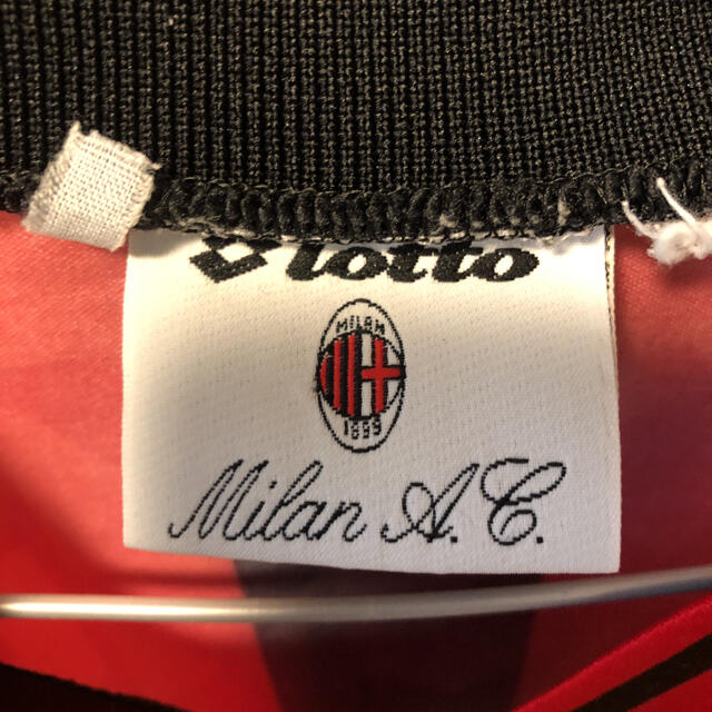 lotto(ロット)の lotto ロット93-94 AC.Milan ACミラン ユニフォーム L スポーツ/アウトドアのサッカー/フットサル(ウェア)の商品写真