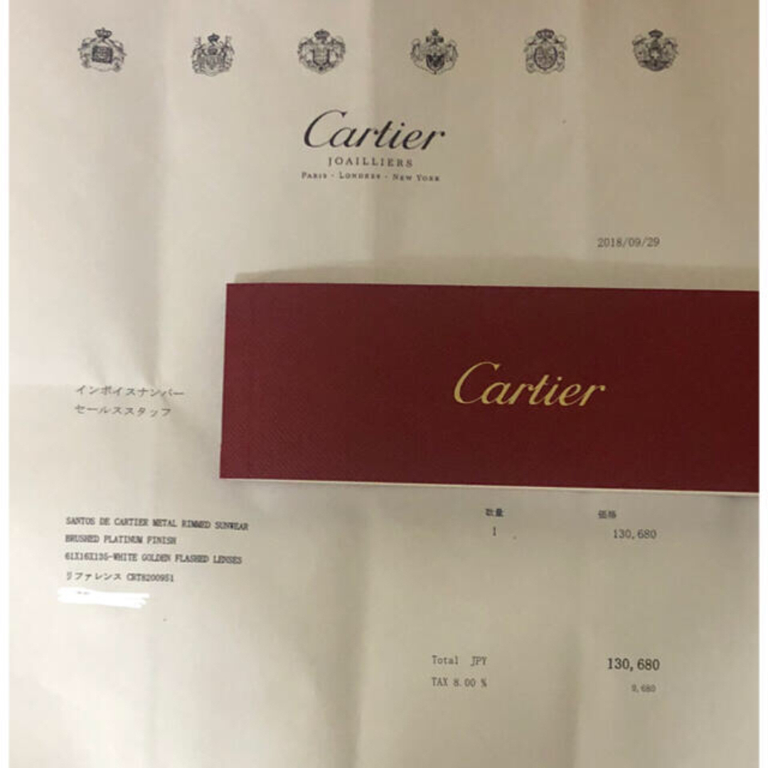 Cartier(カルティエ)のCartier◆サントスドゥモン/サングラス メンズのファッション小物(サングラス/メガネ)の商品写真