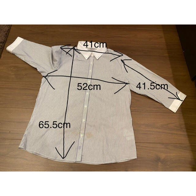 ストライプ　七分袖　シャツ　ブラウス レディースのトップス(シャツ/ブラウス(長袖/七分))の商品写真
