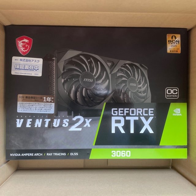 【新品】MSI Geforce RTX 3060 VENTUS 2X12G OC