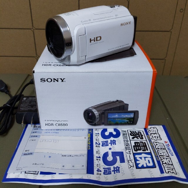 SONY(ソニー)のSONY HDR-CX680(W) スマホ/家電/カメラのカメラ(ビデオカメラ)の商品写真