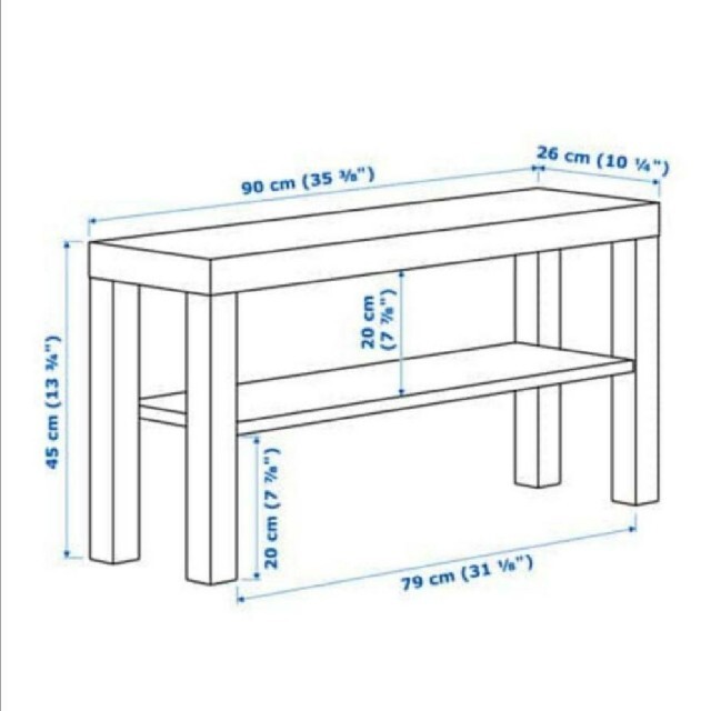 【２台】イケア　ＩＫＥＡ　LACK ラック テレビ台, ブラック【新品】 インテリア/住まい/日用品の収納家具(リビング収納)の商品写真