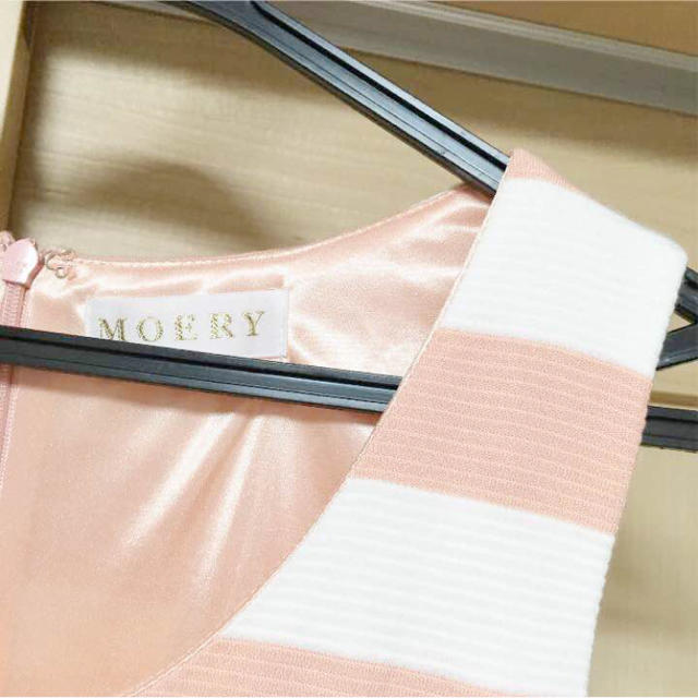 MOERY(モエリー)のモエリー MOERY ワンピース ピンク ボーダー  レディースのワンピース(ミニワンピース)の商品写真