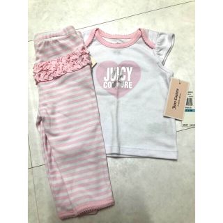 ジューシークチュール(Juicy Couture)の【新品・正規品】ジューシークチュール6-9Mセットアップ　Tシャツ長ズボン(Ｔシャツ)