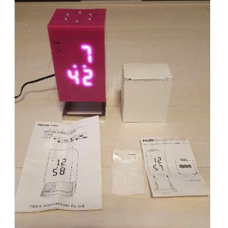 イデアインターナショナル(I.D.E.A international)のお値下げ☆IDEA LED ALARM CLOCK ニーク ピンク(置時計)