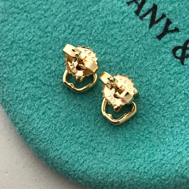 Tiffany K18YG スモールアップルピアス 美品 【安心発送】 アクセサリー