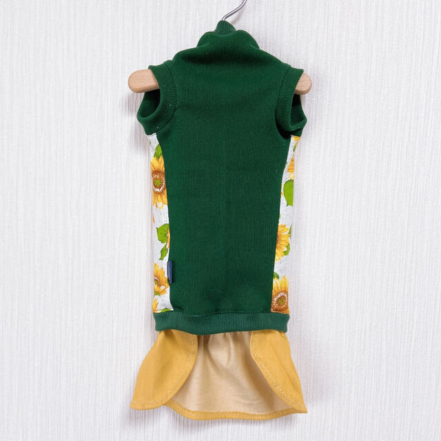 『ひまわり・スカート』　メルロコ　ダックス　犬服 ハンドメイドのペット(ペット服/アクセサリー)の商品写真