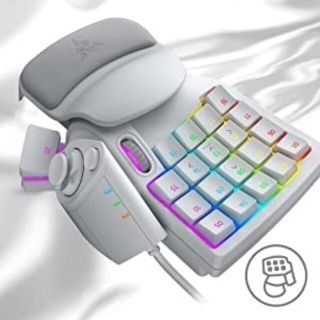 レイザー(LAZER)のRAZER Tartarus Pro Mercury White  左手デバイス(PC周辺機器)