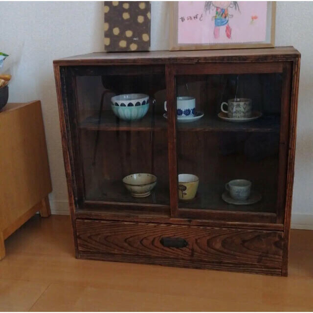 古家具　水無月さんの水屋です(*^^*) インテリア/住まい/日用品の収納家具(棚/ラック/タンス)の商品写真