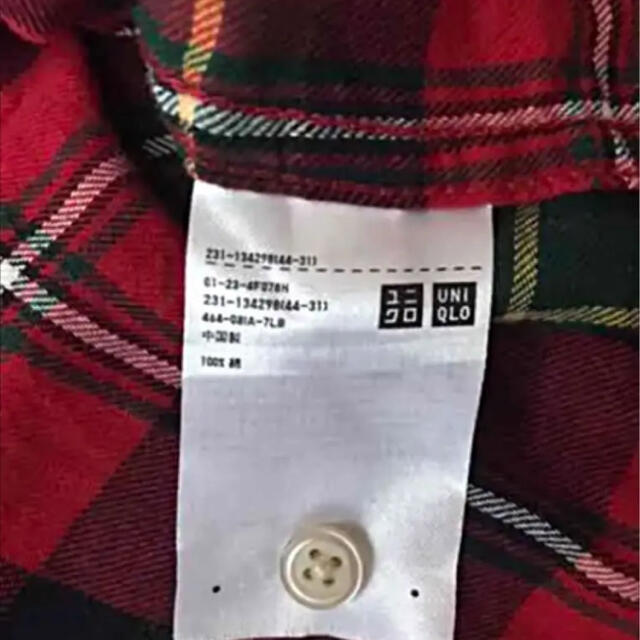 UNIQLO(ユニクロ)のチェックシャツ シャツ レッド 赤 ストライプ ボーダー メンズのトップス(シャツ)の商品写真