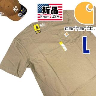 カーハート(carhartt)の新品 Carhartt カーハート K87 ポケット付き Tシャツ デザート L(Tシャツ/カットソー(半袖/袖なし))